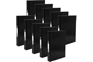 Pukka Pad, Brights A4 Ringbinder Files with 2 O-Ring Mechanism – 10 Pack – 40mm Spine with Customisable Label for Large Amounts of Documents – 32 x 26.3mm, Black