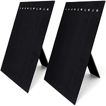 Portaorecchini Da Tavolo WhizNook 60 Fori Porta Orecchini Con Base In Legno, 3 Strati Espositore In Legno - 7