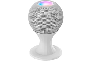 HUAYUWA White Circular Wall Mount Bracket Audio Stand Holder Compatible with Homepod Mini Smart Audio with Built-in Cable Management