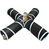 Cat Tunnel Pet Toy Tunnel 4 Way Collapsible Cat Tube Crinkle Pop Up Tunnel Set Pet Toys