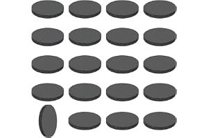 QUARKZMAN 20 Stycken Solida Skivmuttersbrickor av Gummi, 15 Mm Yttre Diameter X 1 Mm Tjocklek, Slidningsfria Underlägg Utan Lim, Gummiavskiljare, Platt Underläge