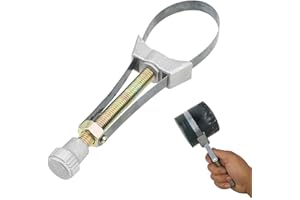 TMRBBesty Chiave Per Filtro Olio,Chiave Per Cinghia Di Rimozione Del Filtro Dell'Olio,Olio Chiave Da Filtro,Campo di Serraggio da Ø 60-120mm,Per la rimozione del filtro per auto e camion
