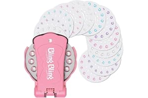 EIHI 1 Pezzi Applicatore strass diamante gioielli macchina strumento per lo styling glam con 12 di diamante,brillantini per capelli styler per pietre preziose per capelli per ragazze e bambini, rosa