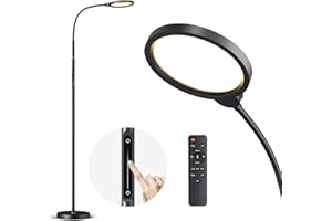 anyts Lampa podłogowa LED z elastyczną szyjką łabędzia do sypialni, biura, do czytania