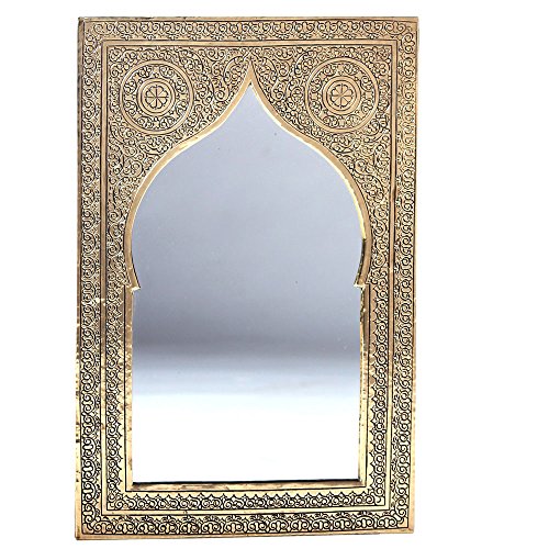 Orientalischer Spiegel Messingspiegel Silberspiegel marokkanischer Wandspiegel (gold, Messing)