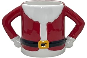 MIK funshopping Filiżanka bożonarodzeniowa, wysokiej jakości filiżanka ceramiczna o bożonarodzeniowym wzornictwie, idealna do gorących i zimnych napojów, (Mikołaj 350 ml)