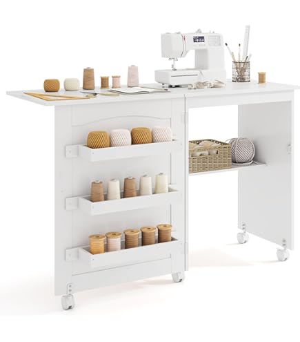 Tavolo Da Taglio Per Quilting - Con Griglia, Gambe Regolabili E Ruote | Ribalte Pieghevoli | Mobile E Compatto - Foto 2