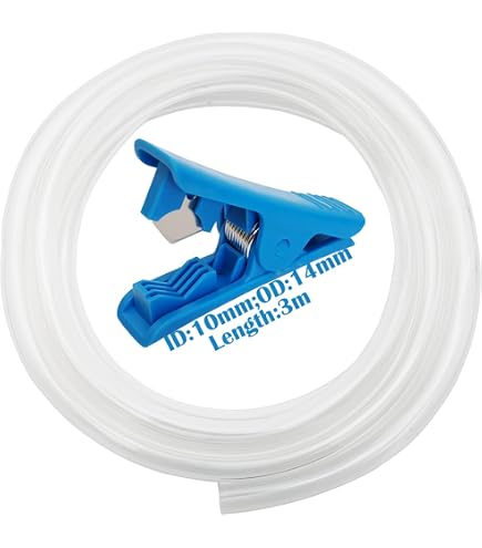 Tuyau Silicone Alimentaire 2m - 10x14 Mm - Transparent, Résistant à 200°C - Sans BPA