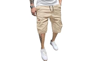 YAOHUOLE Cargo Short Homme Elastique Bermuda Homme Travail Short Militaire Outdoor Multi Poches