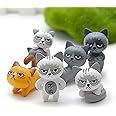 BHOOLU&GOOLU Plastic Micro Landscape Kitten Miniature Action Figurine, 3.9X2.3 Cm, Multicolour, 6 Piece
