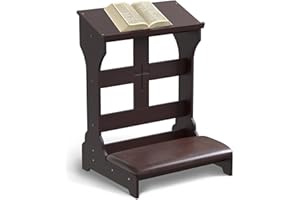 lesolar Prayer Bench Prayer Kneeler,Church Prayer Chair Stool Table, Stool Pray Table Shelf Religious Gifts for Meditation and Pray with Bench in Home