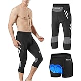 YAOTT Herren Radlerhose Lang Mit 3D Sitzpolster - Atmungsaktiv & Super Bequem Fürs Radfahren!