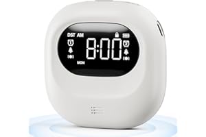 ROXICOSLY Vibrationswecker für Tiefschläfer, Kabellos Wecker unter dem Kopfkissen, Einstellbare Vibration, Batteriebetrieben, Doppel Alarm, Tragbarer Reisewecker, Wecker Digital für Hörgeschädigte Gehörlose