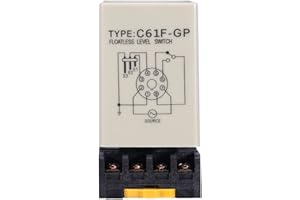 VIAGASAFAMIDO Contrôleur Niveau Liquide Sans Flotteur C61F-GP 220V 50/60Hz, Capteur Automatique Industriel pour Contrôle Eau Circuit
