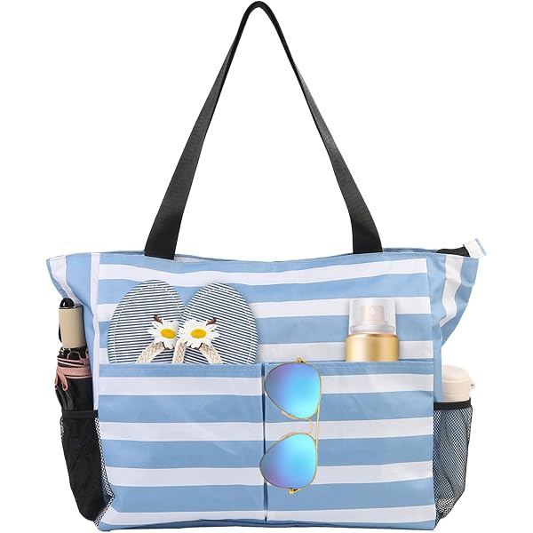 ESVAN Original Floral Tote Bag - Large Water-Resistant Shoulder Bag With Multiple Pockets For Gym, Travel, Beach