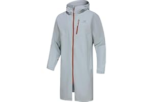 NORDIC OUTLAND Rain Jacket Men,Waterproof Breathable Long Raincoat with Hood Mesh Lining,Windbreaker for outdoor activities
