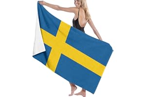 403 Sandsäkra handdukar Sveriges flagga badhandduk vikta resehanddukar mikrofiber strandhanddukar för resor strand camping