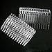 Bride Wedding Veil Headpiece Updo Side Comb Hair Plug Holder Clear for 2Pcs