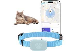 PZCC Chat Tracker, Collier GPS Chat Tracker, Aide à Localiser Votre Chat, pour chatonssans Frais mensuels, pour Apple Find (Compatible avec iOS/Android), Collier GPS Chat Tracker (Bleu