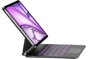 HOU tastiera per iPad Air 11"(M2 2024/M3 2025)/Air 5th/Air 4th generazione iPad Pro 11" (4a/3a/2a/1a) generazione,design magnetico galleggiante,trackpad e tastiera Disposizione italiana,nero