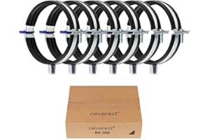 neverest RS 100mm - Fascetta stringitubo con Guarnizione in Gomma e Filettatura M8/M10 6 Pezzi