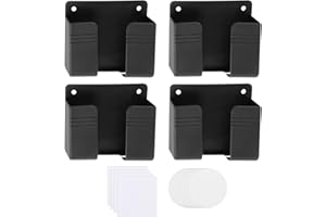 cxxtkcxxlc 4 Set Wandhalterung Handy Ladegerät Halterung, Selbstklebend Handyhalterung WandSelbstklebend mit Ladeanschluss, Ideal für Fernbedienungen und Kleinteile, Schwarz