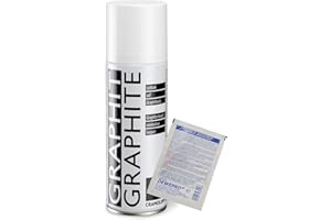 Grafite 200 ML SPRAY – leit vernice a base di grafite – Itw cramolin – 1281411, incl. 1 St. Orig. dewepro® Single Scrubs