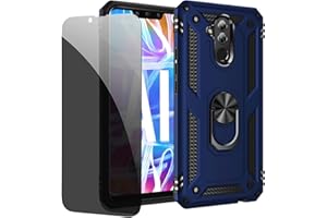 JOYTAG Hülle für Huawei Mate 20 Lite Blau handyHülle mit Anti-Spähen Privatsphäre Schützen Folie Blickschutzfolie