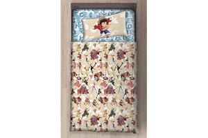 Novia - Completo Letto 1 Piazza e Mezza - One Piece - 100% Cotone, Disney, stampa colorata, facile da lavare, confortevole e piacevole sulla pelle