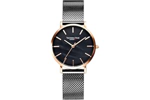 VICTORIA HYDE Fashion Women Watch Bracelet Set Analog Quartz Replaceble Stainless Steel Mesh Band/Leather Strap