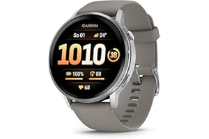 Garmin Venu 4 Premium Smartwatch GPS 45mm, AMOLED, Latarka LED, Silver/Grey