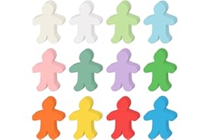MixTeach 360 Pcs People Cutouts Paper Bulletin Board Decorations Colorful Person Cutouts Assorted Color Person Accent for Classroom Home School Decor Kids DIY Craft Project Supplies
