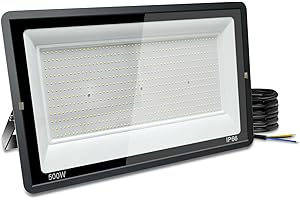 Blivrig 500W Faro LED da esterno Bianco Freddo 6000K, 50000LM Faretto LED Parete, IP66 Impermeabile Fari LED per Casa Cortile Giardino Palestra Garage