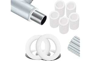 HAHAGO Fitschenringe Zimmertüren, Unterlegscheiben Kunststoff, 50 * 1mm Tür Unterlegscheiben und 50 * 2mm Unterlegscheiben Türscharnier, Montageringe Ohne Abriebspuren für Standard Zimmertüren(Weiß)