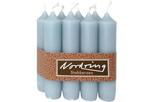 Nordring 8 Stück Stabkerzen hellblau 2,2 x 11 cm hoch