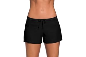 Acfoda Pantaloncini da Bagno per Donna Pantaloncino Mare con Drawstring Regolabile Size S - 3XL