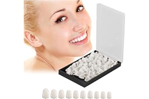POCHY Faccette Denti Finti, Styling Veloce Materiali Sani Corona di Denti Anteriori Temporanea da 50 Pezzi per Odontoiatria Cosmetica Cure Dentali Copertura dei Denti Difettosi