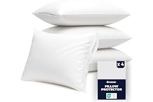 Dreamzie Kuddskydd 40x60 cm - Set med 4 Vattentäta Örngott 40x60 - Anti-Dammkvalster, Oeko-Tex - Tvättbar i 90°C - För Baby o