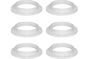 LYQAQ 6PCS Lampshade Reducer Ring E27 Screw Collar Ring 40MM,Lampshade Fittings Twist Lock Socket Replacement ring for Table Lamps and Ceiling Lights,Lampshade Kit,Lamp Shade Reducer Rings