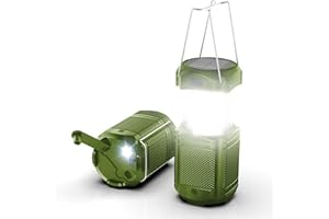 PSOOO Camping Lantern 5000mAh Solar Hand Crank Telescopic LED Flashlight Portable Foldable Hook USB Charger Outdoor Electronic Lamp for Hurricane Emergency Family (201-G)