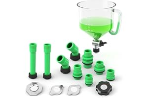 SWANLAKE GARDEN TOOLS Swanlake Kit d'entonnoir de liquide de refroidissement anti-déversement avec adaptateurs. Compatibilité universelle 15 pièces.