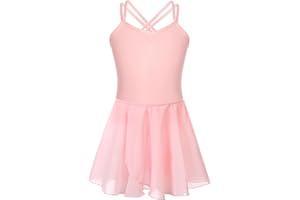 FONLAM Vestido Maillot de Ballet para Niña Conjunto de Dos Piezas Leotardo + Falda Danza Baile Maillot Gimnasia Niña Infantil