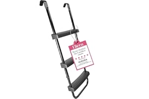 HUDORA Universalleiter - rutschhemmende Trampolinleiter mit breiten Stufen - höhenverstellbare Sicherheitsleiter für's Trampolin - hochwertige & UV-beständige Leiter für viele Trampolinhöhen