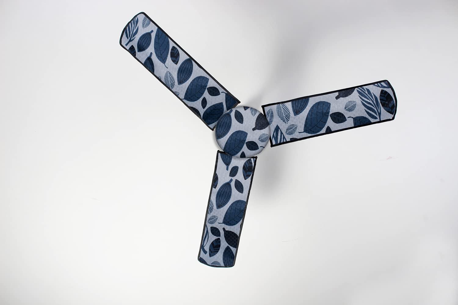 The Furnishing Tree Waterproof & Dustproof Three Blade Ceiling Fan Cover with Attachable End Enclosure Set of 1 Fan Cover Ditzy Grey Base