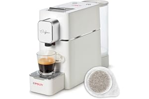Polti Coffea S15W, Macchina per Caffè Espresso, Compatibile con Cialde E.S.E. 44 mm, Serbatoio 0.85L, Pressione Pompa 19 bar, Bianco