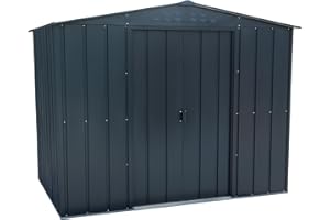Duramax - Garden shed - TOP TITAN 8X6 - Galvanized steel - anthracite grey - 2.62 x 1.83 x 2.03 m