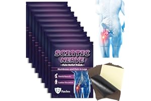 DAJILI 120PCS Sciatica Pain Relief Patch, Sciatica Pain Relief Products, Arthritis Herbal Heat Patches, Multifunctional Elastic Tissue Release Muscle Patches for Back Buttock Lumbar