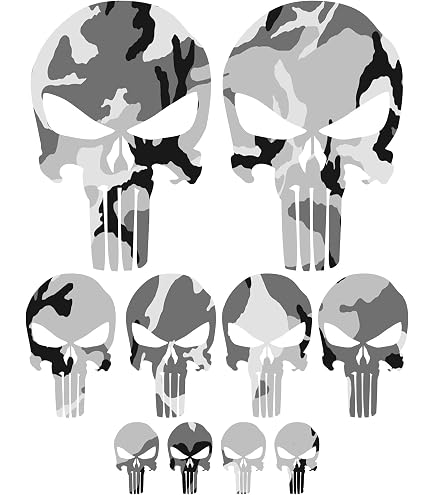 2 X Je 10 X 13,5 Cm Punisher Aufkleber Skull Totenkopf Schädel