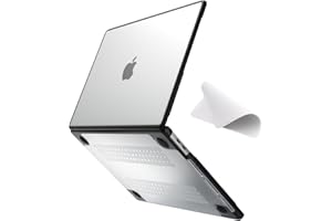 eleger Coque Anti-Fissuration Compatible avec MacBook Pro 13 Pouces M2/M1 A2338 A2251 A2289 A2159 A1989 A1708 A1706, Version 2022-2016, Bord en TPU Noir et Etui en PC Rigide, Transparent Mat
