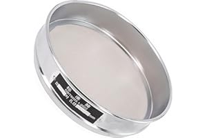 KHIRONHIVE Probeninspektion verchromtes Sieb Edelstahlrahmen mit verschiedenen Maschenweiten (4 bis 600), perfekt für Labor und Lebensmittelindustrie (90 Mesh)